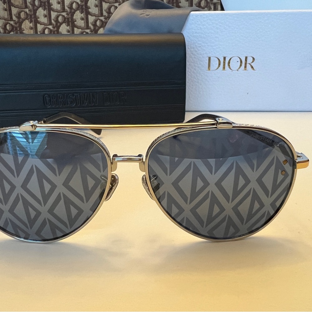 CD Link Gold Dior Oblique Pilot Sunglasses